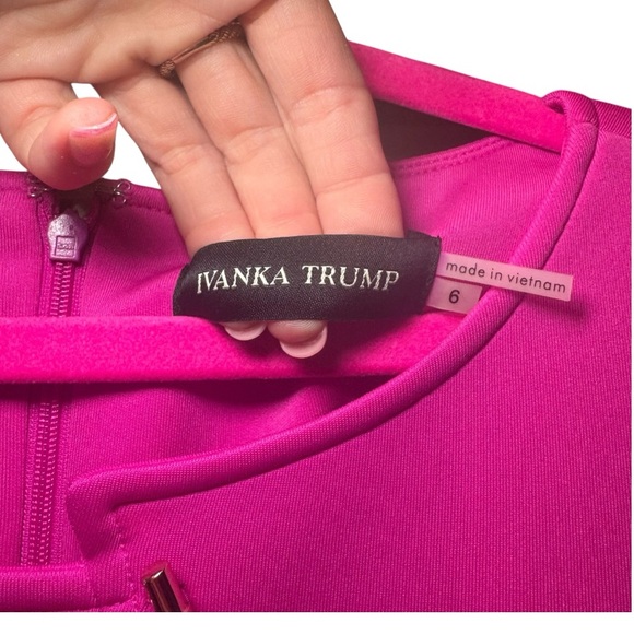 IVANKA TRUMP Fuchsia Sleeveless A Line Mini Dress 6 - Picture 6 of 7